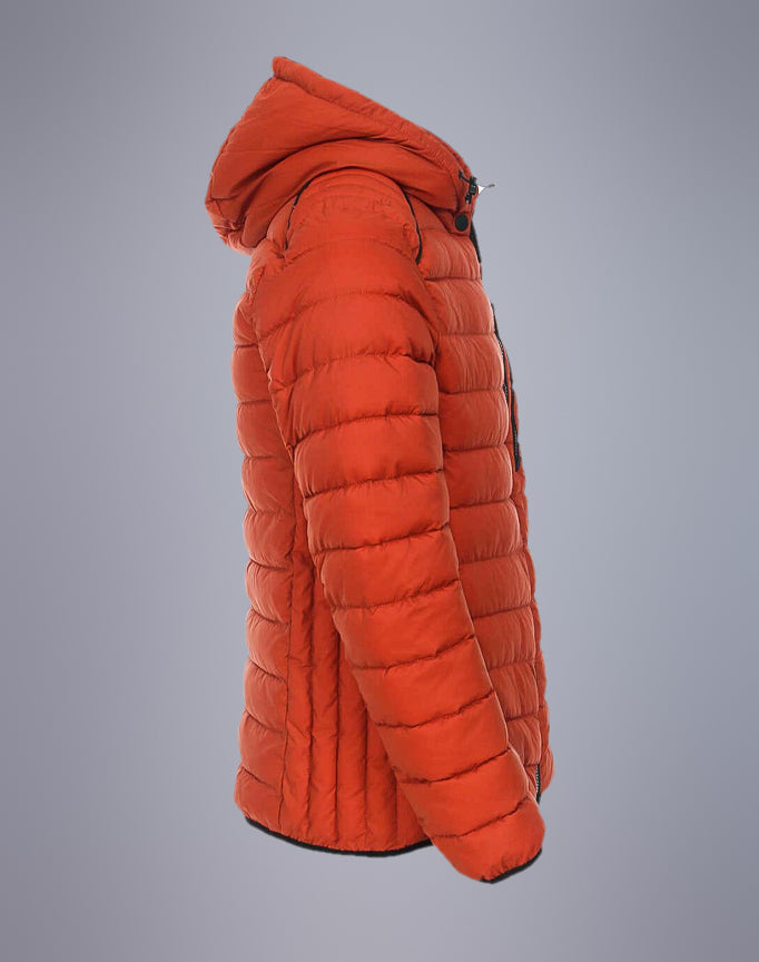 Casa-Moda quilted outdoor jacket with hood (Orange) -  513712200 / 484