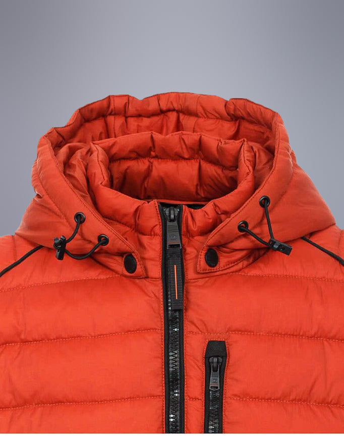 Casa-Moda quilted outdoor jacket with hood (Orange) -  513712200 / 484