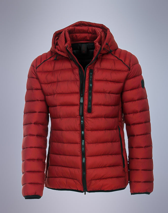 Casa-Moda quilted outdoor jacket with hood (Red) -  513712200 / 446