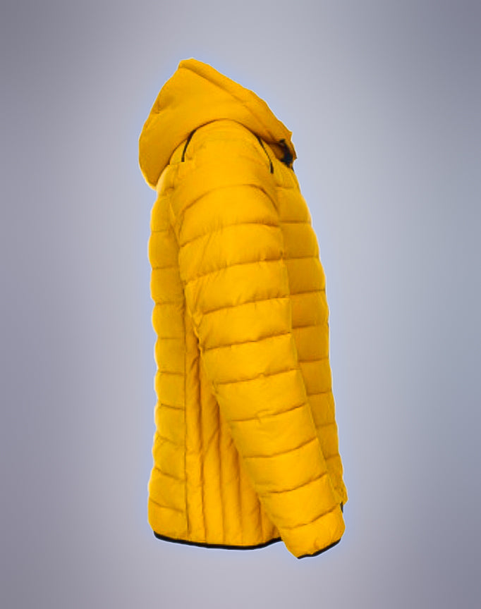 Casa-Moda quilted outdoor jacket with hood (Yellow) -  513712200 / 539