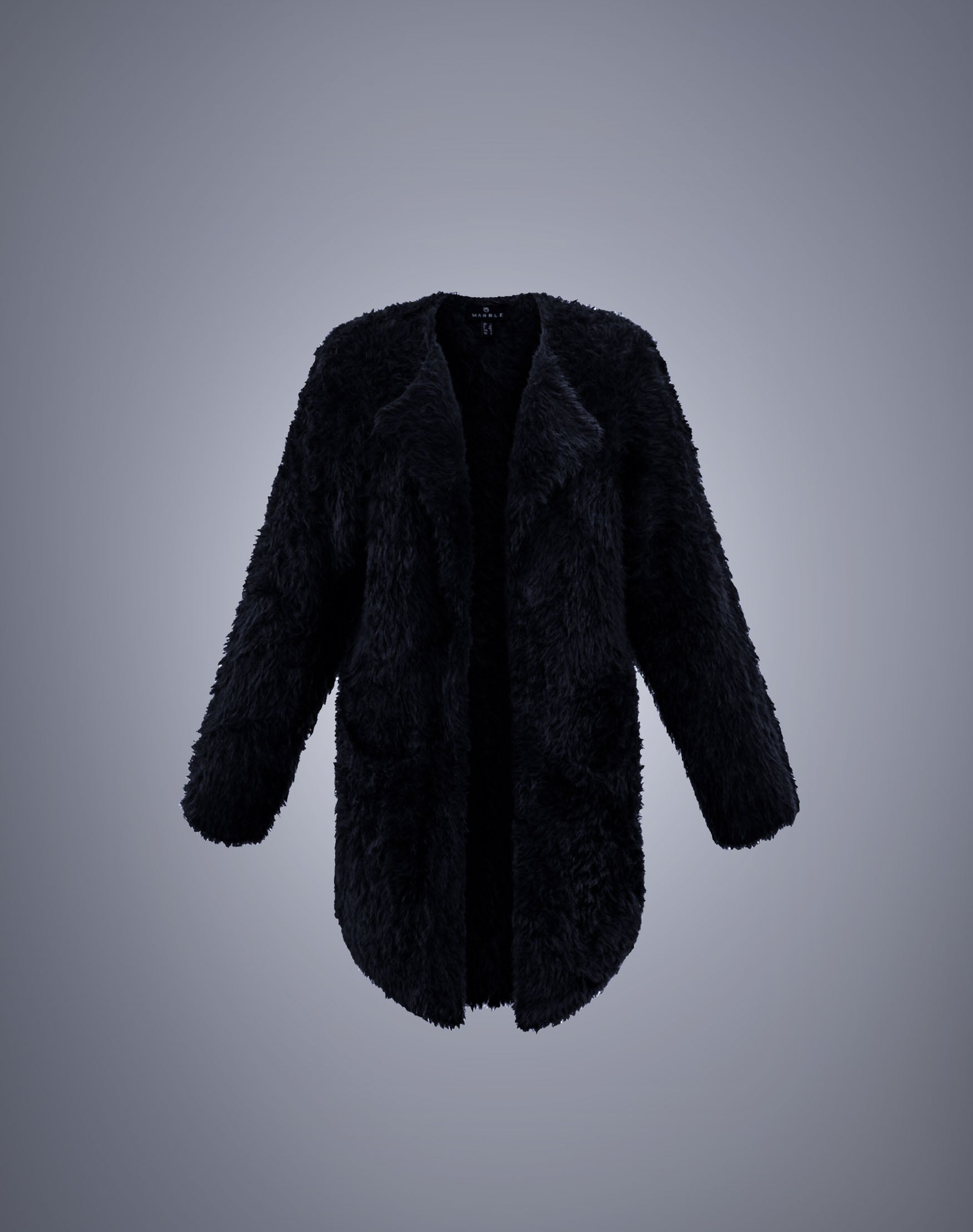 Marble Jacquard knit Feather long cardigan.  -  Style: 6334 / Col 101